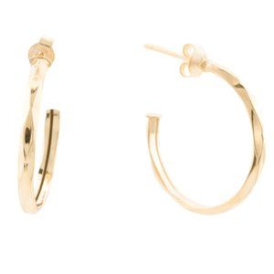 New MIA FIORE 14kt Gold 20mm Hoop Earrings Made In Italy
